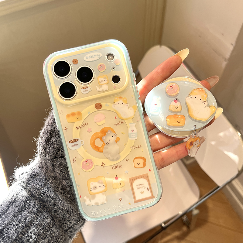 Taco Stand Holder - Kawaii Karikatür Ekmek Kedi Manyetik Telefon