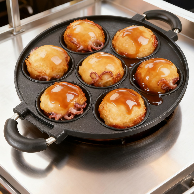 Büyük Ahtapot Topu Yapıcı Tava - Takoyaki Grill Plate incelemesi ve fiyatı